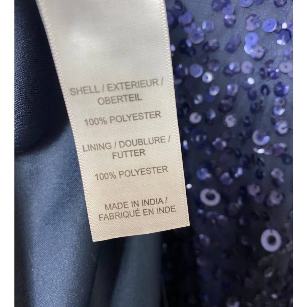 NWT ADRIANNA PAPELL DRESS GOWN 10 NAVY BLUE MOTHER OF THE BRIDE EVENING FORMAL - Picture 7 of 16